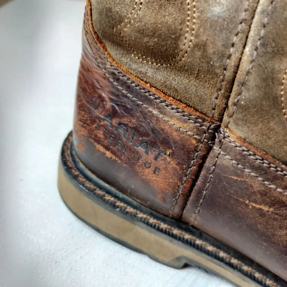 Men's Ariat Steel Toe Groundbreaker Work Boots. Size 12 Regular Width - Picture 2 of 9